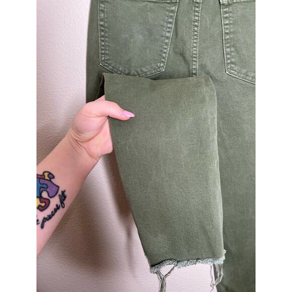 GAP True Skinny Olive Green Raw Hem Jeans Size 8/29P - Picture 8 of 12
